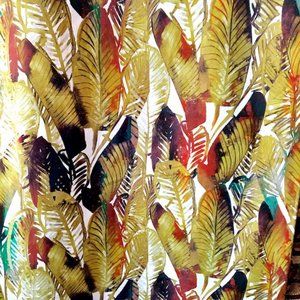 Curtain panel drape Casamance Paradisiaca  Leaf Forest France